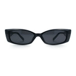 Womens Narrow Rectangle Cat Eye Retro Gothic Diva Sunglasses