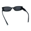 Womens Narrow Rectangle Cat Eye Retro Gothic Diva Sunglasses