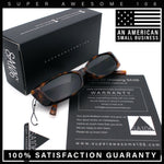 Womens Narrow Rectangle Cat Eye Retro Gothic Diva Sunglasses
