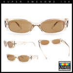 Womens Narrow Rectangle Cat Eye Retro Gothic Diva Sunglasses