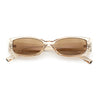 Womens Narrow Rectangle Cat Eye Retro Gothic Diva Sunglasses