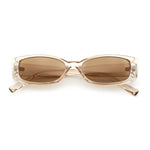 Womens Narrow Rectangle Cat Eye Retro Gothic Diva Sunglasses