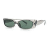 Womens Narrow Rectangle Cat Eye Retro Gothic Diva Sunglasses