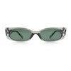Womens Narrow Rectangle Cat Eye Retro Gothic Diva Sunglasses