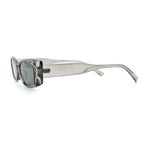 Womens Narrow Rectangle Cat Eye Retro Gothic Diva Sunglasses