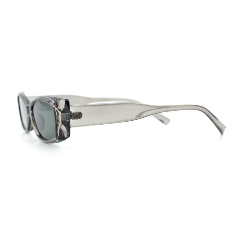 Womens Narrow Rectangle Cat Eye Retro Gothic Diva Sunglasses