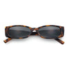 Womens Narrow Rectangle Cat Eye Retro Gothic Diva Sunglasses