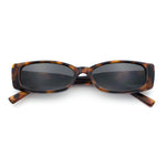 Womens Narrow Rectangle Cat Eye Retro Gothic Diva Sunglasses