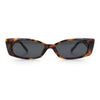 Womens Narrow Rectangle Cat Eye Retro Gothic Diva Sunglasses