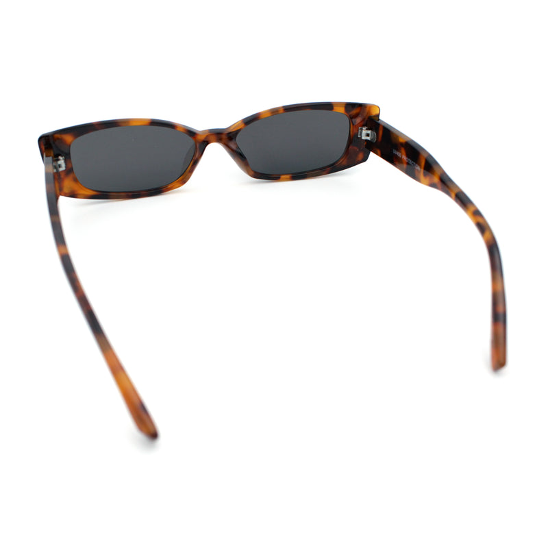 Womens Narrow Rectangle Cat Eye Retro Gothic Diva Sunglasses