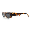 Womens Narrow Rectangle Cat Eye Retro Gothic Diva Sunglasses
