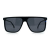 Polarized Oversize Flat Top Rectangle Horn Rim Plastic Mens Fashion Sunglasses