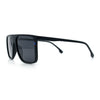 Polarized Oversize Flat Top Rectangle Horn Rim Plastic Mens Fashion Sunglasses