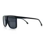 Polarized Oversize Flat Top Rectangle Horn Rim Plastic Mens Fashion Sunglasses