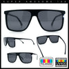 Polarized Oversize Flat Top Rectangle Horn Rim Plastic Mens Fashion Sunglasses