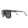 Polarized Oversize Flat Top Rectangle Horn Rim Plastic Mens Fashion Sunglasses