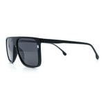 Polarized Oversize Flat Top Rectangle Horn Rim Plastic Mens Fashion Sunglasses