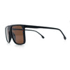 Polarized Oversize Flat Top Rectangle Horn Rim Plastic Mens Fashion Sunglasses