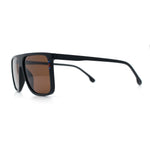 Polarized Oversize Flat Top Rectangle Horn Rim Plastic Mens Fashion Sunglasses