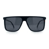 Polarized Oversize Flat Top Rectangle Horn Rim Plastic Mens Fashion Sunglasses