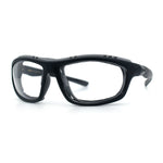 Photochromic Mens Choppers Oval Wrap Around Biker Riding Plastic Sunglasses Black Grey