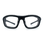 Photochromic Mens Choppers Oval Wrap Around Biker Riding Plastic Sunglasses Black Grey