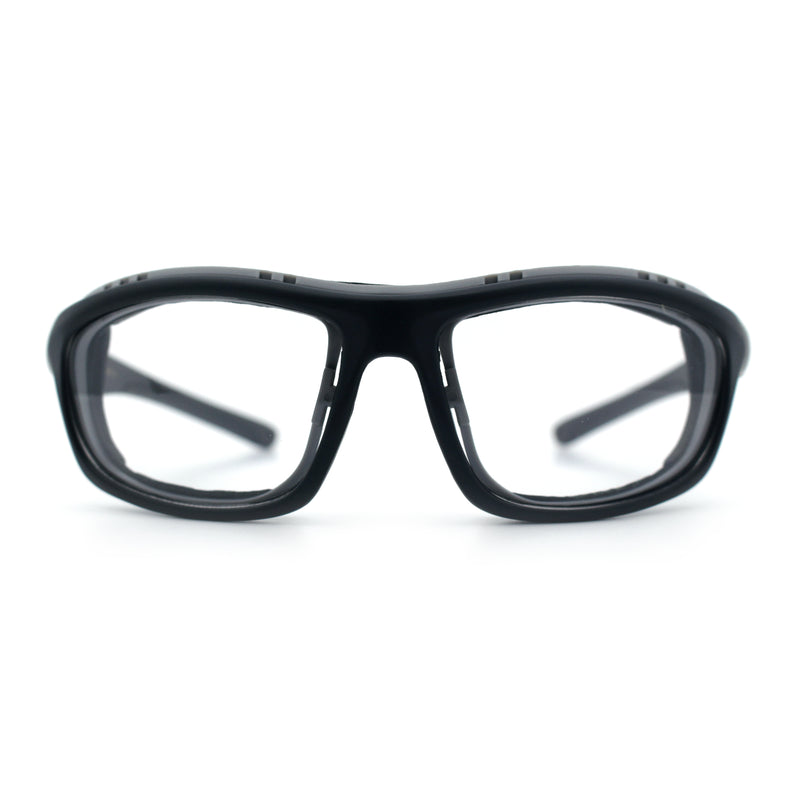 Photochromic Mens Choppers Oval Wrap Around Biker Riding Plastic Sunglasses Black Grey