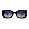 Womens Classy Mod Thick Plastic Rounded Rectangle Fashion Sunglasses