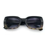 Womens Classy Mod Thick Plastic Rounded Rectangle Fashion Sunglasses