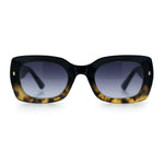 Womens Classy Mod Thick Plastic Rounded Rectangle Fashion Sunglasses