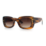 Womens Classy Mod Thick Plastic Rounded Rectangle Fashion Sunglasses