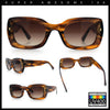 Womens Classy Mod Thick Plastic Rounded Rectangle Fashion Sunglasses