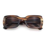 Womens Classy Mod Thick Plastic Rounded Rectangle Fashion Sunglasses