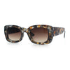 Womens Classy Mod Thick Plastic Rounded Rectangle Fashion Sunglasses