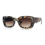 Womens Classy Mod Thick Plastic Rounded Rectangle Fashion Sunglasses