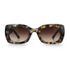 Womens Classy Mod Thick Plastic Rounded Rectangle Fashion Sunglasses