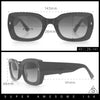 Womens Classy Mod Thick Plastic Rounded Rectangle Fashion Sunglasses
