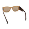 Womens Squared Rectangle Frost Matte Thick Temple Plastic Mod Sunglasses