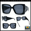 Womens Bold Thick Plastic Butterfly Squared Rectangle Oversize Diva Sunglasses