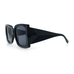 Womens Bold Thick Plastic Butterfly Squared Rectangle Oversize Diva Sunglasses