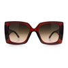 Womens Bold Thick Plastic Butterfly Squared Rectangle Oversize Diva Sunglasses