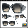 Womens Bold Thick Plastic Butterfly Squared Rectangle Oversize Diva Sunglasses