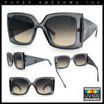Womens Bold Thick Plastic Butterfly Squared Rectangle Oversize Diva Sunglasses