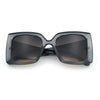 Womens Bold Thick Plastic Butterfly Squared Rectangle Oversize Diva Sunglasses