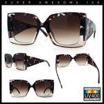 Womens Bold Thick Plastic Butterfly Squared Rectangle Oversize Diva Sunglasses