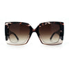 Womens Bold Thick Plastic Butterfly Squared Rectangle Oversize Diva Sunglasses