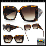 Womens Bold Thick Plastic Butterfly Squared Rectangle Oversize Diva Sunglasses
