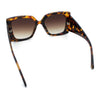 Womens Bold Thick Plastic Butterfly Squared Rectangle Oversize Diva Sunglasses