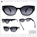Womens Mod Urban City Hipster Rectangle Cat Eye Plastic Sunglasses
