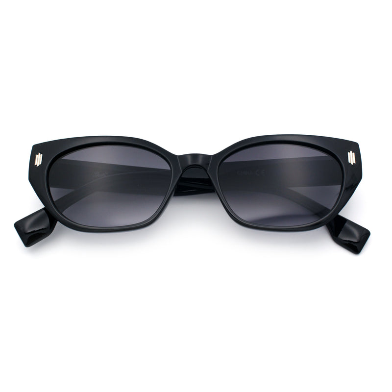 Womens Mod Urban City Hipster Rectangle Cat Eye Plastic Sunglasses